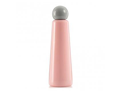 Termo láhev LUND LONDON Skittle Bottle Jumbo 750 ml - Pink & Light Grey