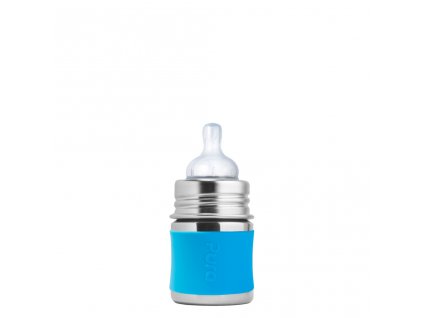 Nerezová kojenecká láhev Pura - aqua 150 ml