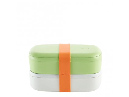 Svačinový box Lékué Lunch Box To Go | zeleno-bílý 1000 ml
