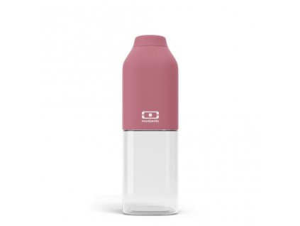 Láhev na vodu MonBento Positive M - Pink Blush | bordová 500 ml