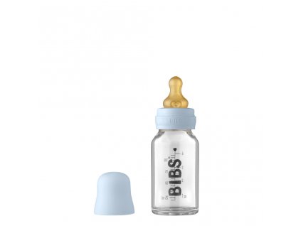 Kojenecká skleněná láhev BIBS Baby Bottle - baby blue 110 ml