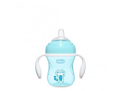 Dětský učící hrnek s držadly CHICCO 200 ml, modrý, 4m+