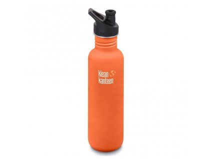 Dětská nerezová láhev do školy KLEAN Kanteen Classic w / Sport Cap 3.0 nerezová láhev - sierra sunset 800 ml