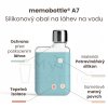 Silikonový obal na láhev na vodu Memobottle A7 Silicone Sleeve - Sea Mist 180 ml