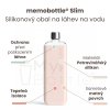 Silikonový obal na láhev na vodu Memobottle Slim Silicone Sleeve - Pale Coral 450 ml