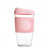 Skleněný hrnek Neon Kactus Glass Cup Pink Flamingo 450 ml