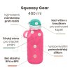 Silikonová láhev Squeasy Gear růžová 480 ml