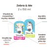 Kapsičky Zebra & Me 150 ml pro opakované použití - kuchař + zebra 2ks