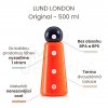 Termo láhev do školy LUND LONDON Skittle Bottle Original 500 ml - Coral & Indigo