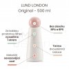 Termo láhev LUND LONDON Skittle Bottle Original 500 ml - White & Pink