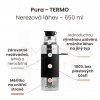 Pura termo láhev se sportovním uzavěrem 650ml černá