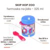 Termoska na jídlo s lžičkou:vidličkou SKIP HOP Zoo Motýlek 12 m + 325 ml