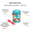 Termoska na jídlo s lžičkou:vidličkou SKIP HOP Zoo Včelka 12 m + 325 ml