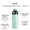 Termoláhev s infuzérem Lékué Insulated Bottle To Go - 500 ml tyrkysová