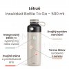 Termoláhev s infuzérem Lékué Insulated Bottle To Go - 500 ml šedá