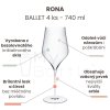 Sklenice na víno RONA BALLET 4 ks - 740 ml