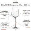 Sklenice na víno RONA CHARISMA Bordeaux 4 ks - 650 ml