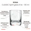 Sklenice na destilát RONA CLASSIC Spirit glass 6 ks - 60 ml