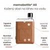 Kožený obal na láhev na vodu memobottle A6 - Tan 375 ml