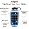 Nalgene Wide Mouth Blue Plaid 1000 ml