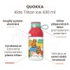 Plastová láhev QUOKKA Kids Tritan Ice With Strap Happy Quokka 430 ml