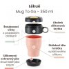 Skládací cestovní hrnek Lékué Mug To Go - lososový 350 ml