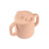 Silikónový hrnček s náustkom a držadlami BÉABA - pink 170 ml