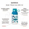 Plastová láhev QUOKKA Kids Tritan Ice With Strap Sea Animals 430 ml