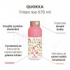 Plastová láhev QUOKKA Tritan Ice Pink Flowers 570 ml