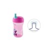 Pokročilý hrnek CHICCO s brčkovým náustkem, růžový 12m+ 266 ml