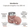 Olovrantový termobox MonBento Capsule Graphic Fox | hnědá 280 ml