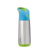 Termoláhev na pití s brčkem b.box - modrá/zelená 500 ml