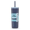 Nerezová termo filtrační sklenice s brčkem LifeStraw Go Steel Tumbler - Aegean Sea 530ml
