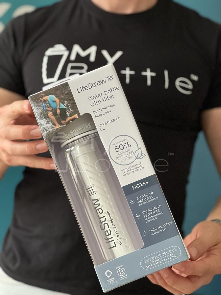 Filtračná fľaša LifeStraw Go 2-Stage Clear 1000 ml mybottle