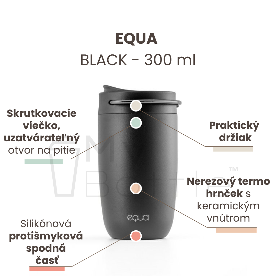 Termohrnček EQUA Cup Black - 300 ml