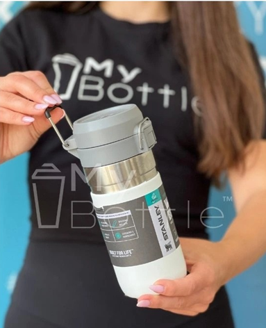 termofľaša STANLEY The Quick Flip Water Bottle - Polar White 470ml