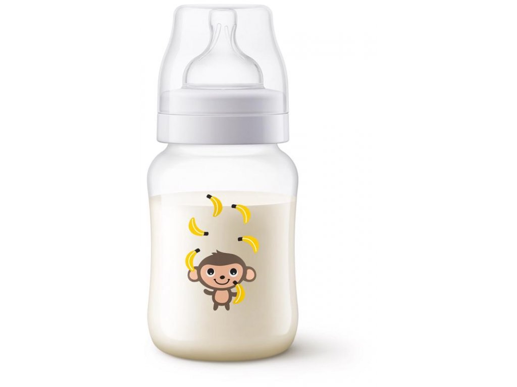 Dojčenská fľaša Avent anticolic 260ml opica