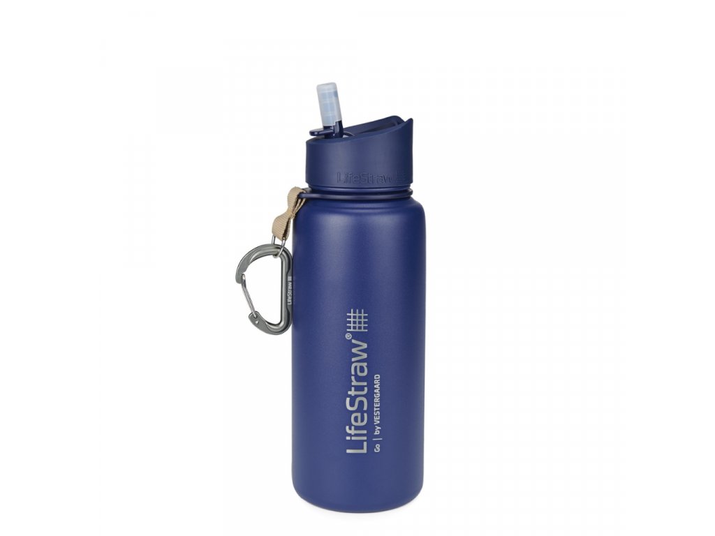 Nerezová termo filtračná fľaša LifeStraw Go Stainless Steel Blue 700 ml