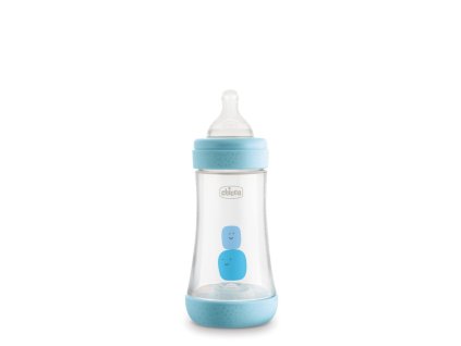 Dojčenská fľaša CHICCO Perfect 5 silikón, 240 ml chlapec