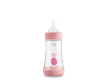 Dojčenská fľaša CHICCO Perfect 5 silikón, 240 ml dievča