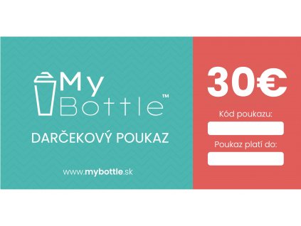 MyBottle darčekový poukaz - 30€