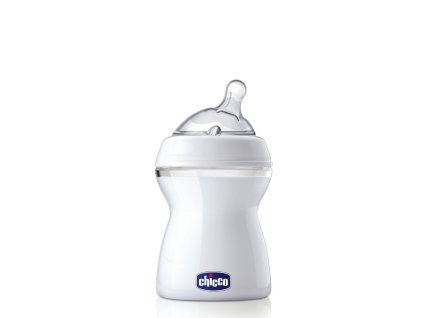 Dojčenská fľaša CHICCO Natural Feeling 250 ml, neutral 2m+