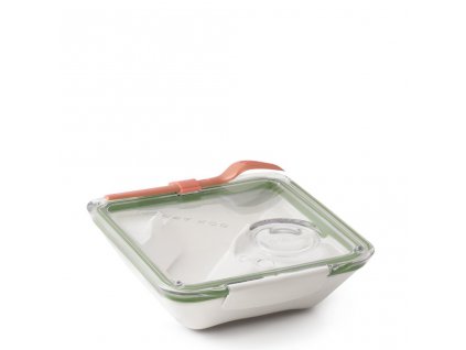 Desiatový box BLACK+BLUM lunch box apetit - bielý/olivový 880 ml