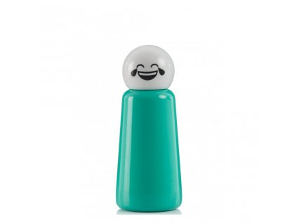 Termo fľaša do školy LUND LONDON Mini 300 ml - Turquoise & White Laugh