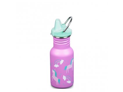 Detská nerezová fľaša Klean Kanteen Kid Classic Narrow w/Kid Sippy Cap - unicorns 355 ml