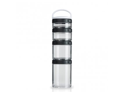 Dózy na potraviny BlenderBottle GoStak 4Pak Black - 150 ml, 100 ml, 60 ml, 40 ml