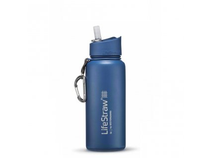 Nerezová termo filtračná fľaša LifeStraw Go Stainless Steel Medium Blue 700 ml
