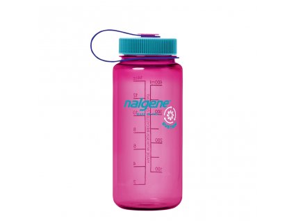 Plastová fľaša Nalgene - Wide-Mouth Sustain Electric Magenta - 500 ml