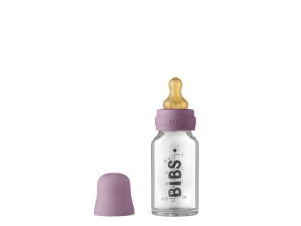 Dojčenská sklenená fľaša BIBS Baby Bottle - mauve 110 ml