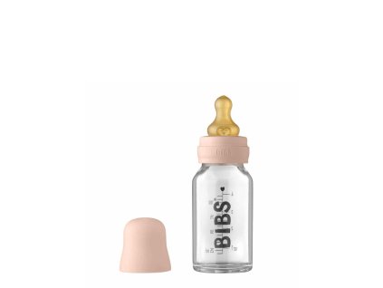 Dojčenská sklenená fľaša BIBS Baby Bottle - blush 110 ml